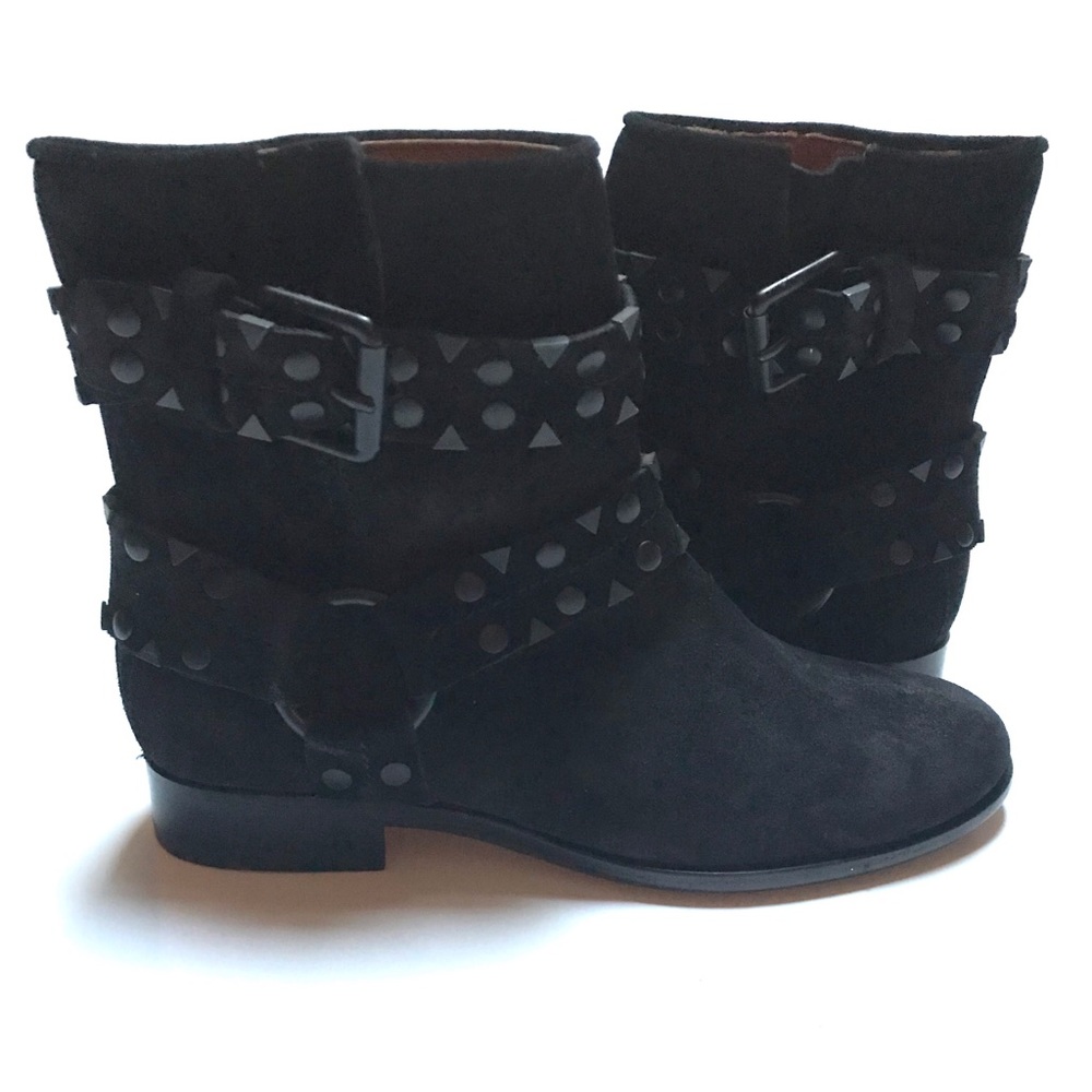Frye Studded Carly Suede Short Ankle Boots 6.5